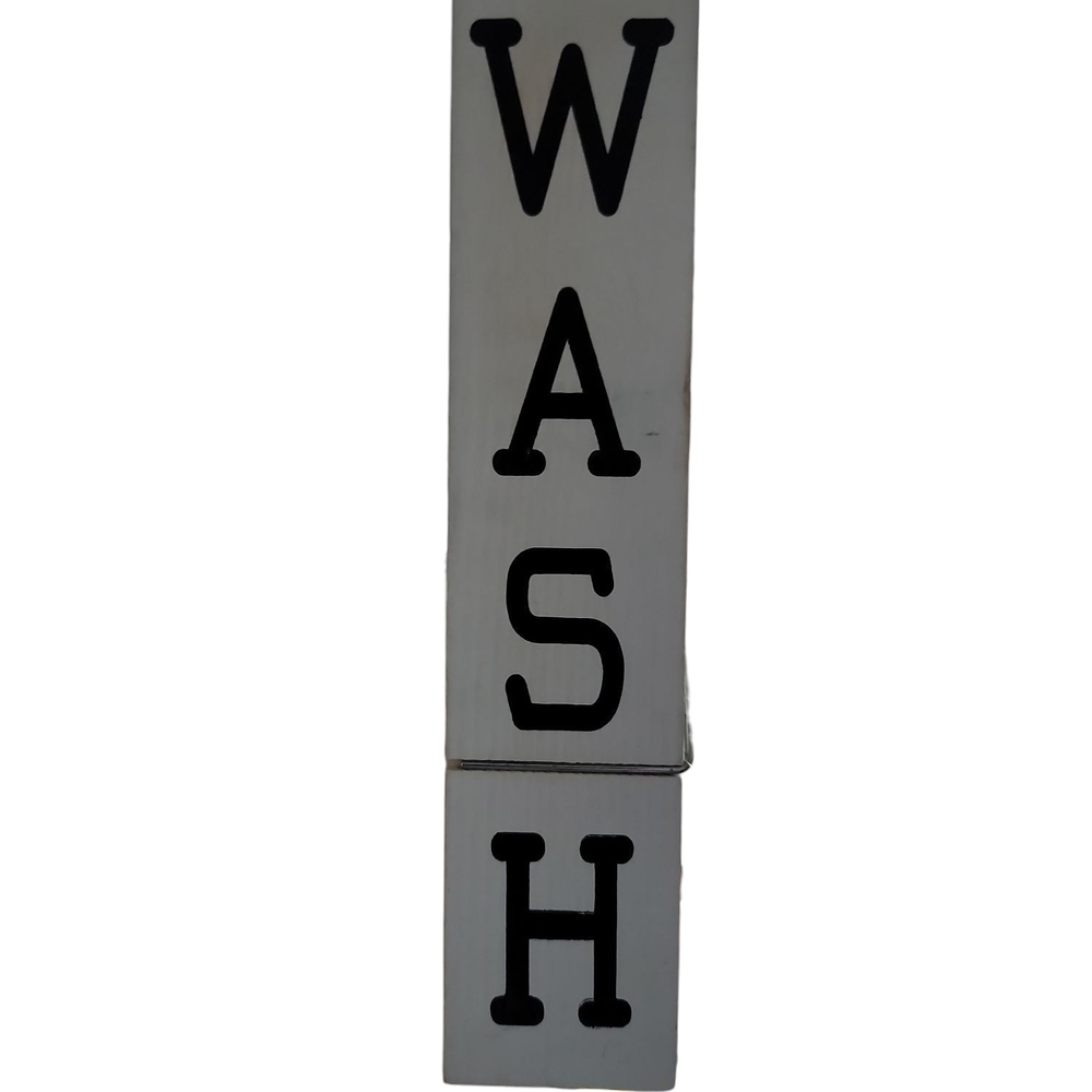 Black and White 'WASH' Wall Decor